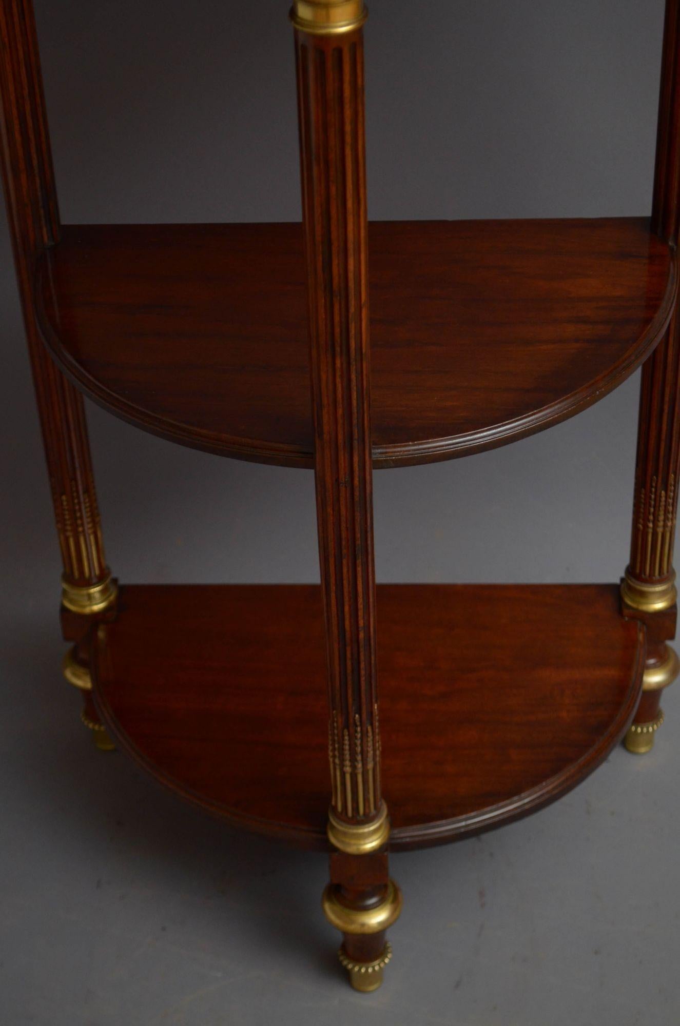 An Antique Demi Lune Mahogany Console Table / Hall Table in Mahogany For Sale 2