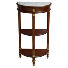 An Used Demi Lune Mahogany Console Table / Hall Table in Mahogany
