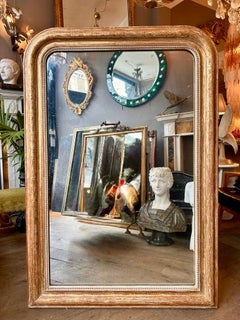 An Antique Dome Toped French Louis Philippe Mirror