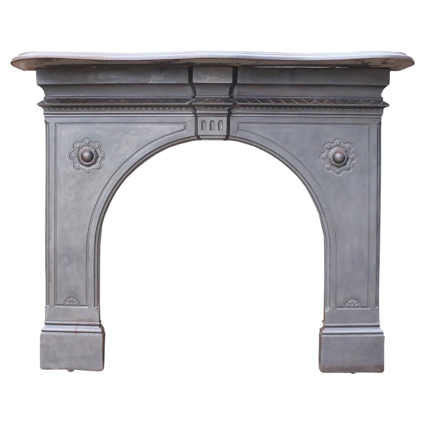 English Cast Iron Fireplace Mantel at 1stDibs