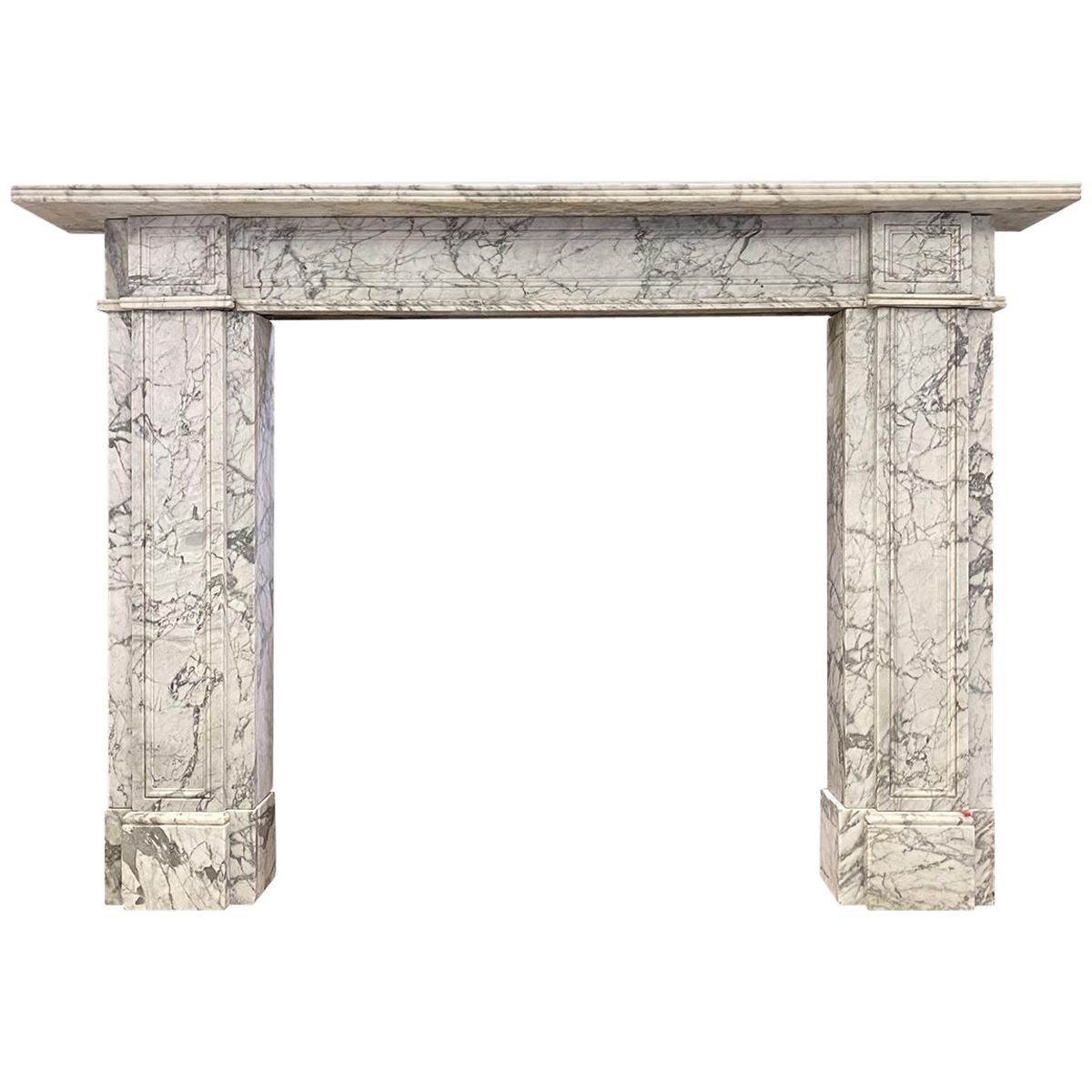 Antique English Early 19th Century Marble Fireplace Mantel
