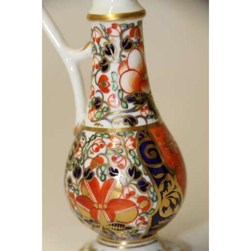 An antique English mid 19th century porcelain hand painted Derby ewer circa 1860 For Sale 4