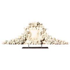 Antique English Plaster Door Pediment