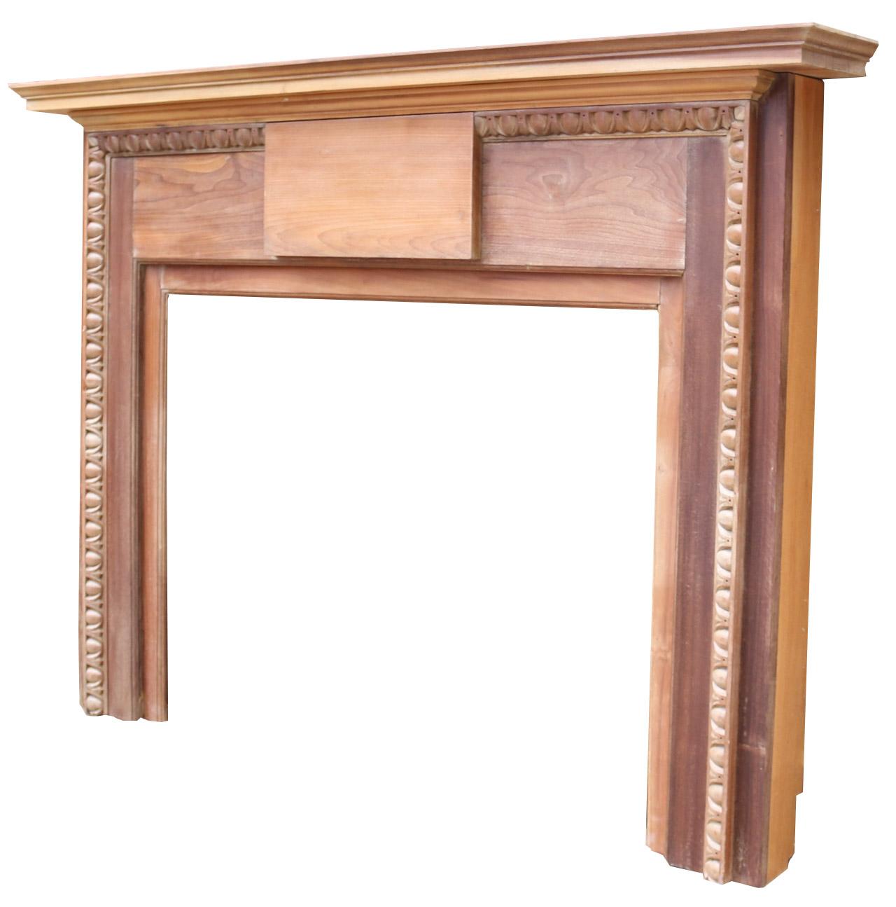 20th Century Antique English Timber Fire Surround For Sale