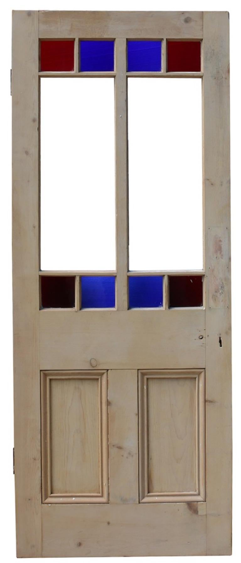 A reclaimed 19th century glazed door, suitable for internal or external use.