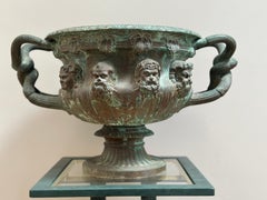 An Antique French 19th Century Bronze Warwick Urn