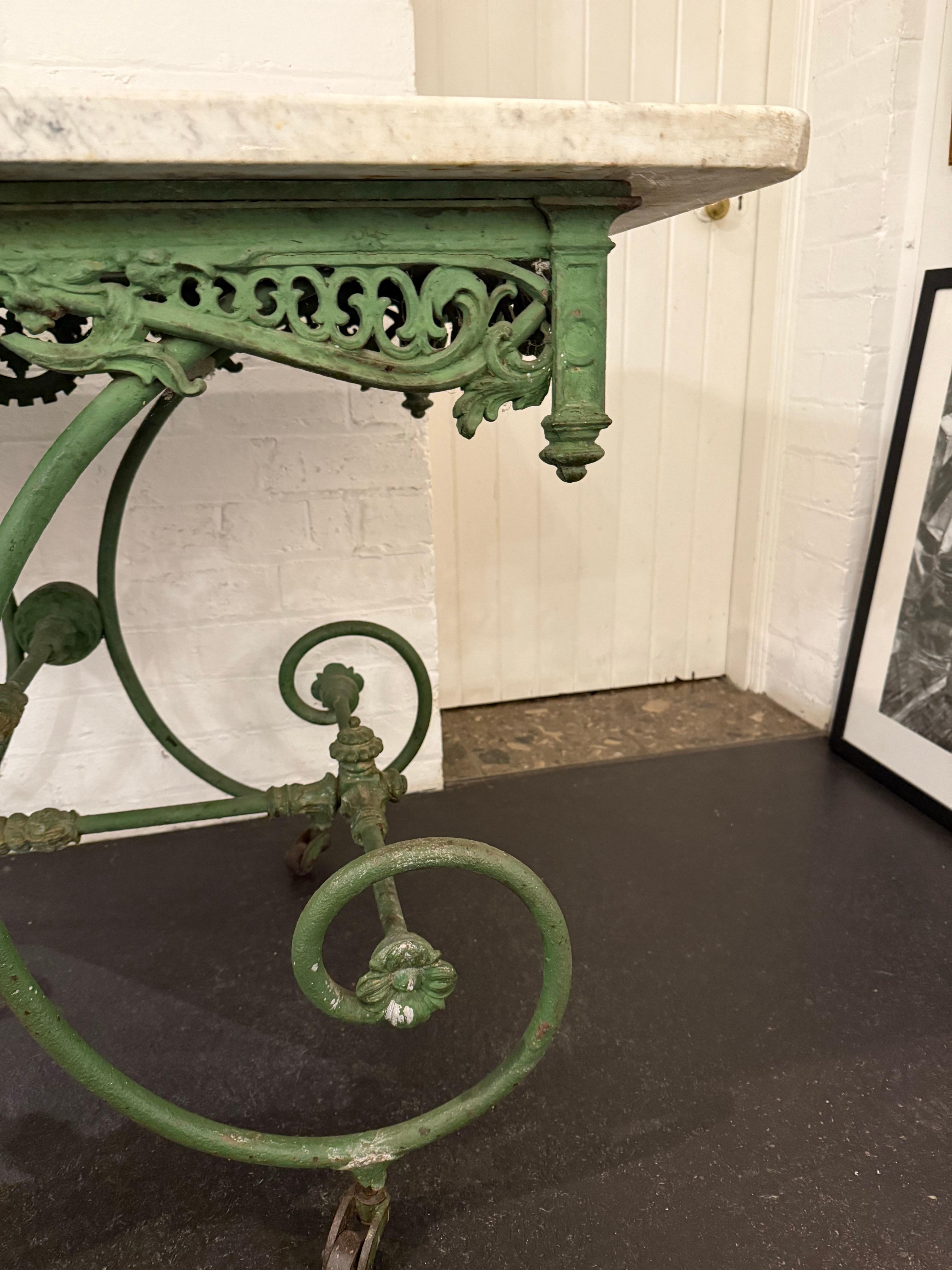 Antique French Butchers Table, fin du 19ème siècle Bon état - En vente à ARMADALE, VIC