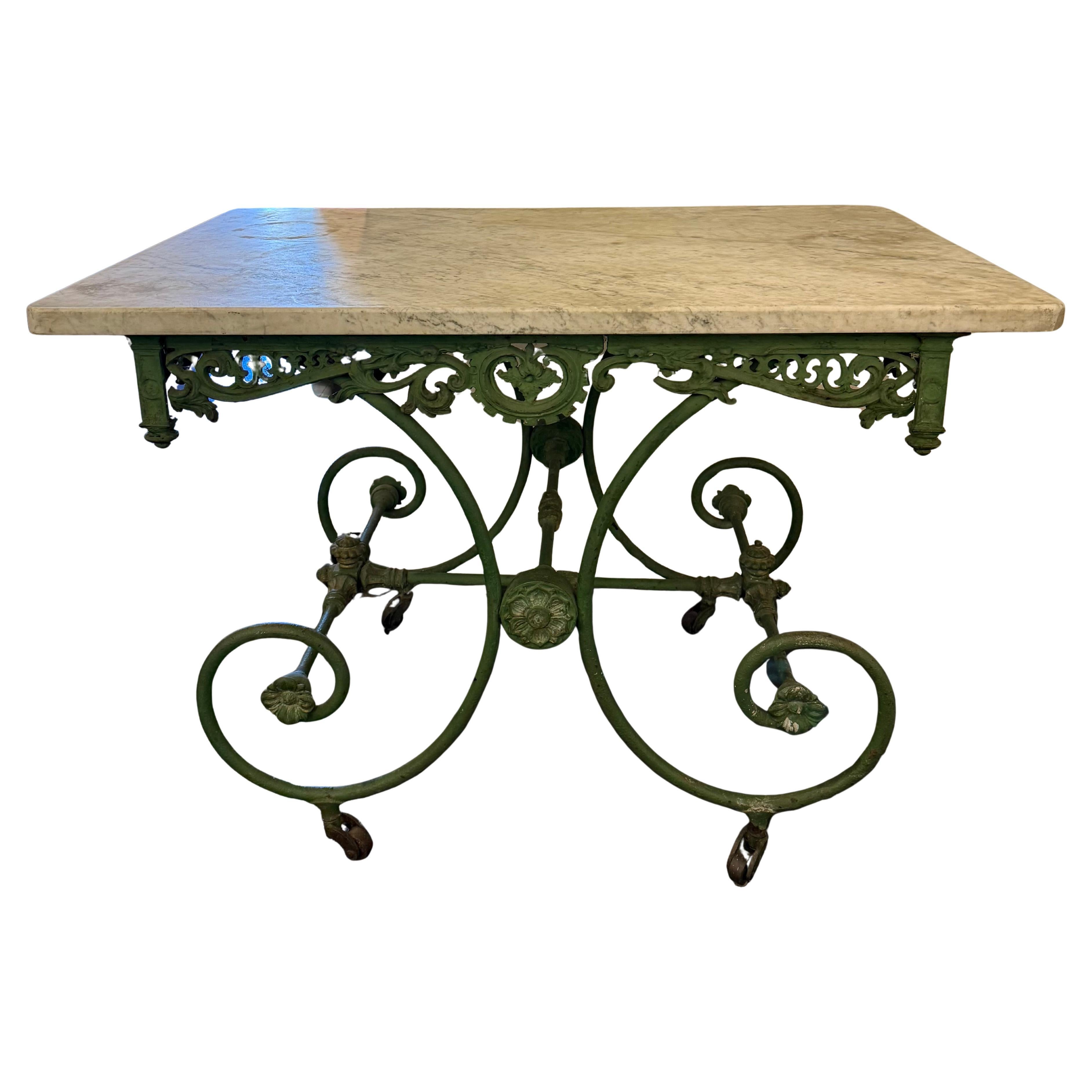 Antique French Butchers Table, fin du 19ème siècle en vente