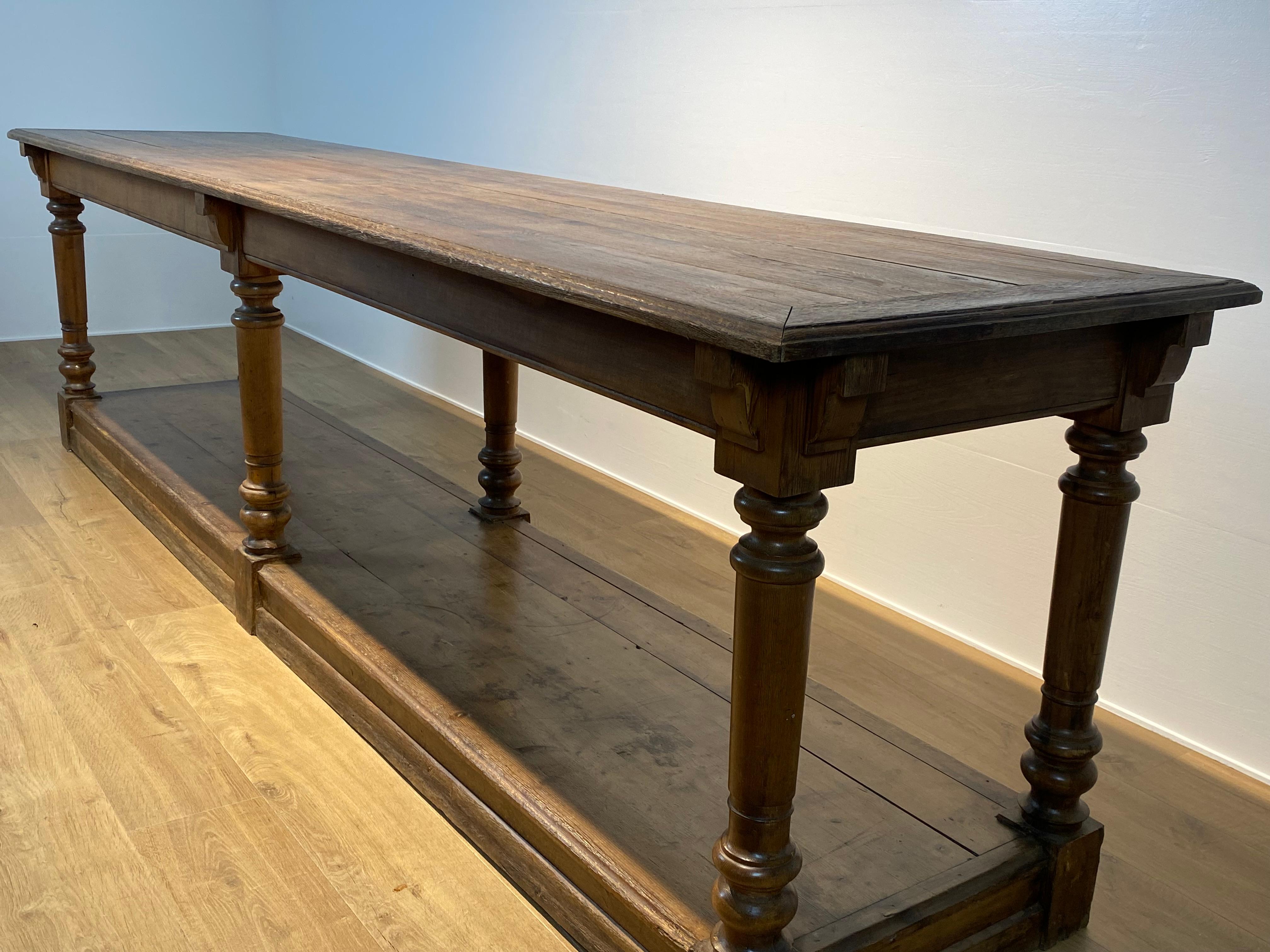 Oak An Antique French Drapiers Table