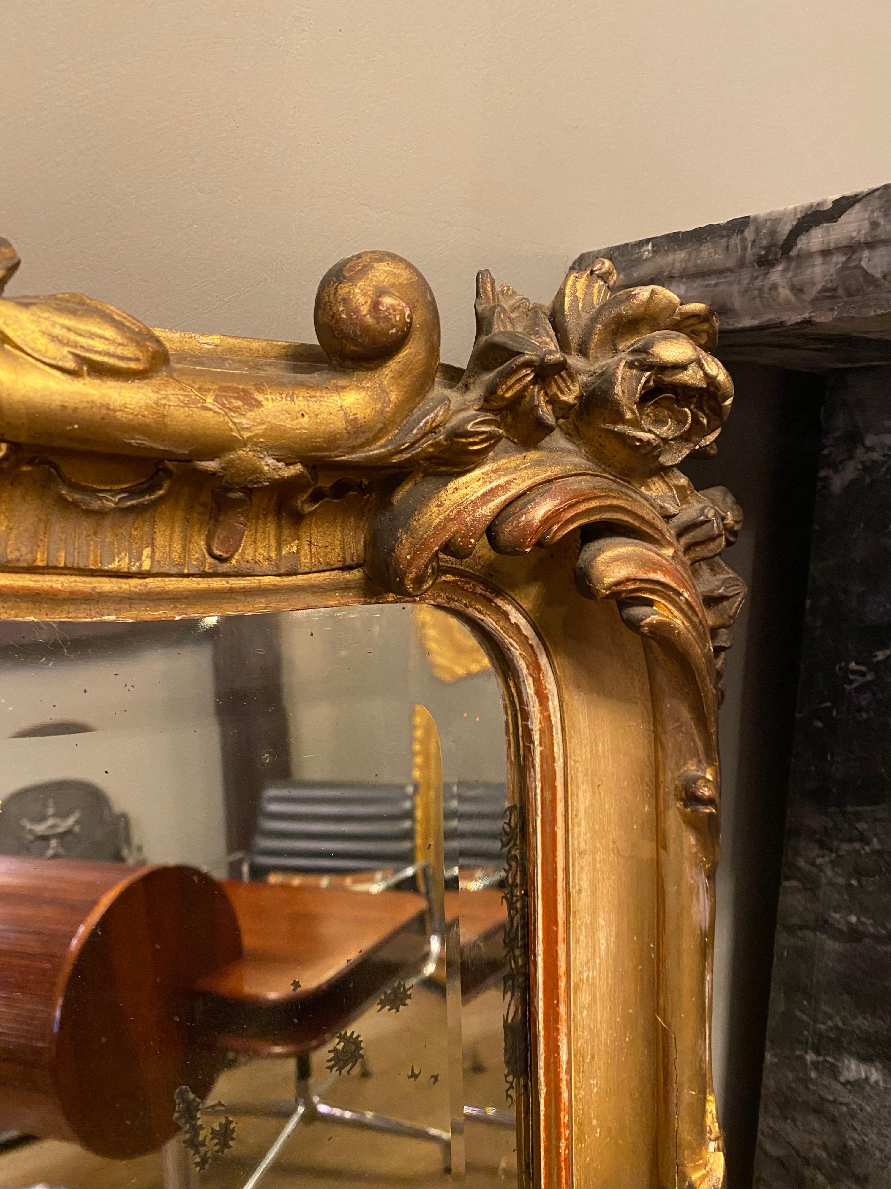 antique gold gilt mirror
