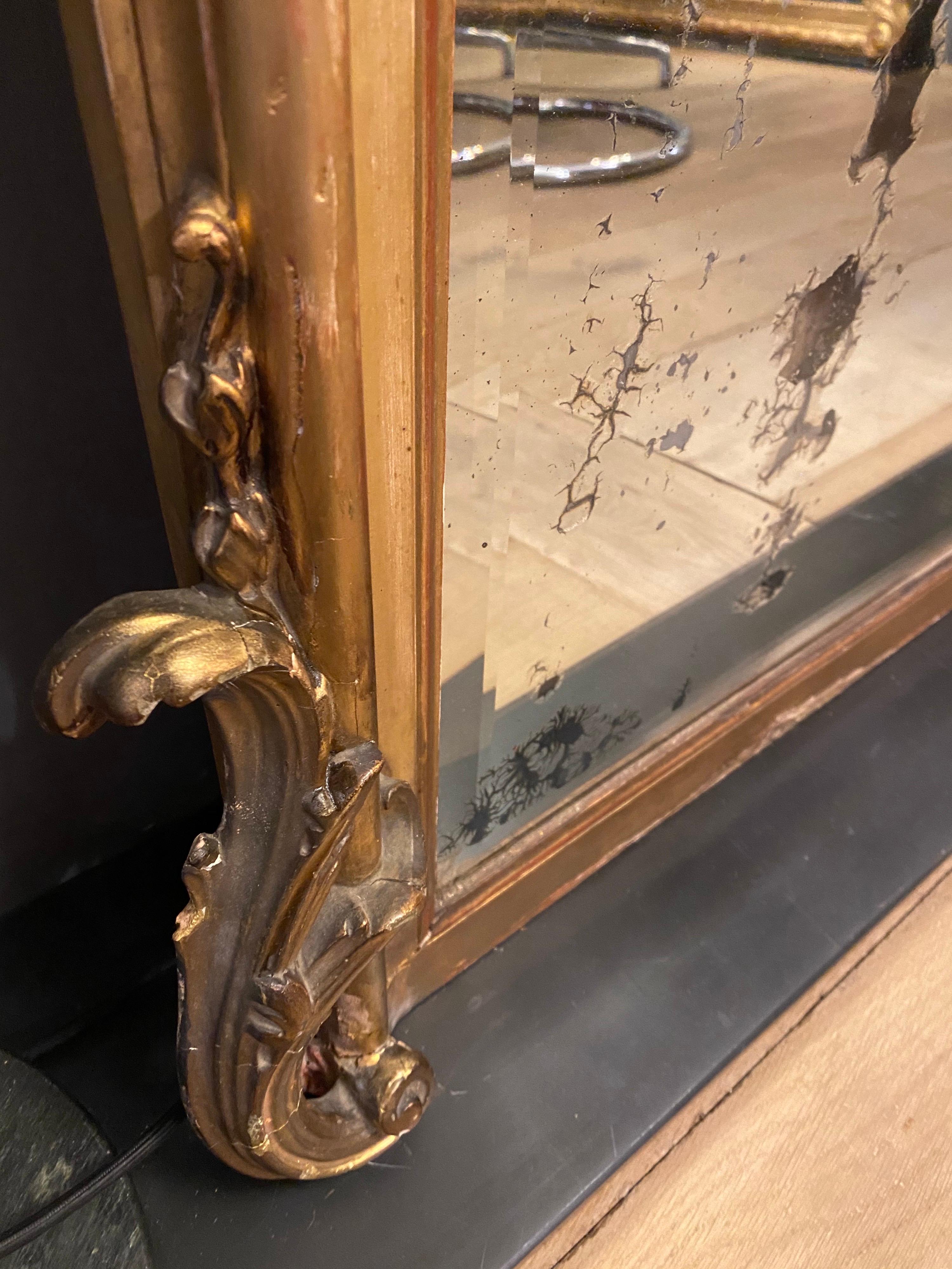Antique French Gold Gilt Mirror 2