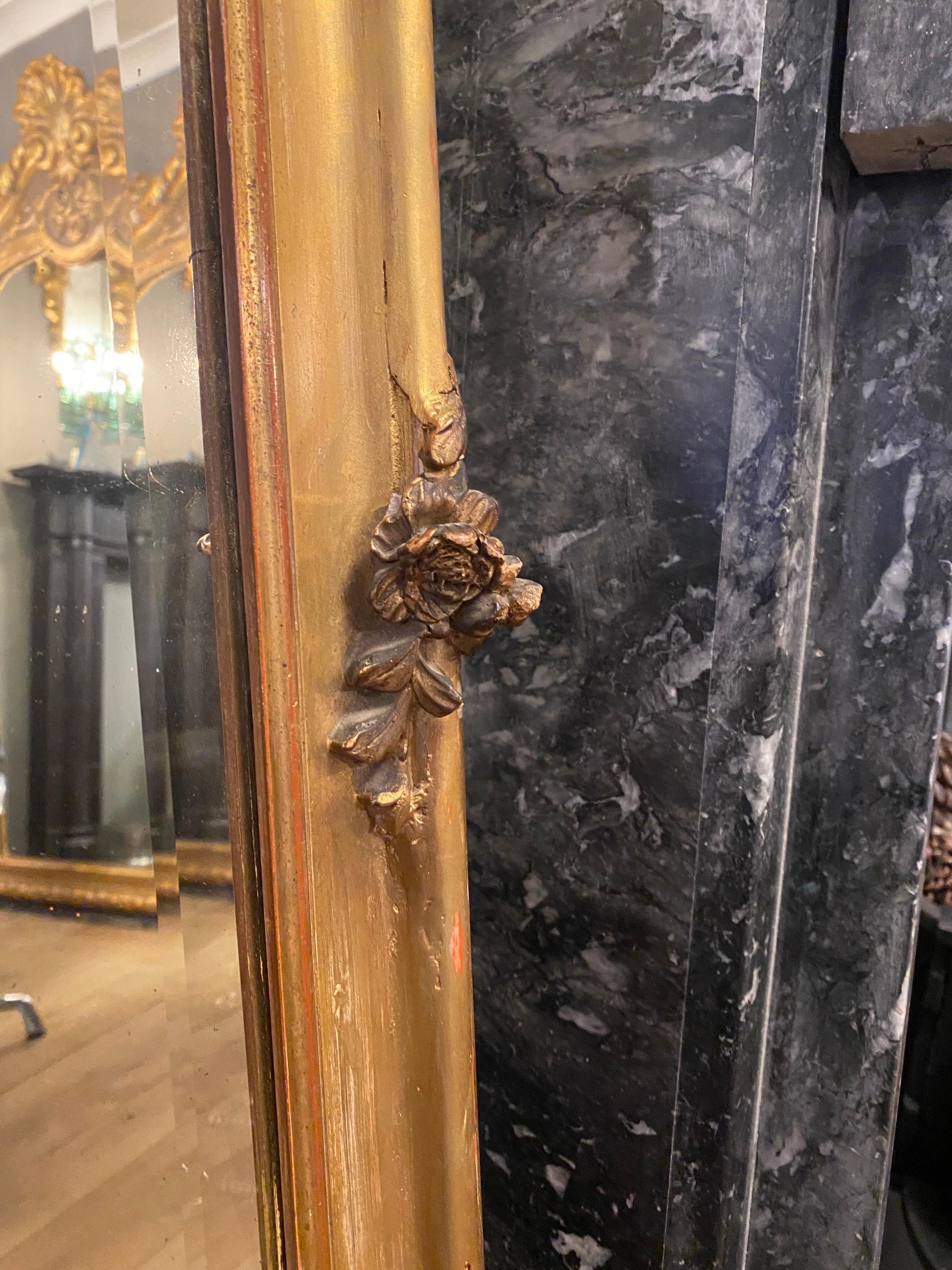 Antique French Gold Gilt Mirror 3