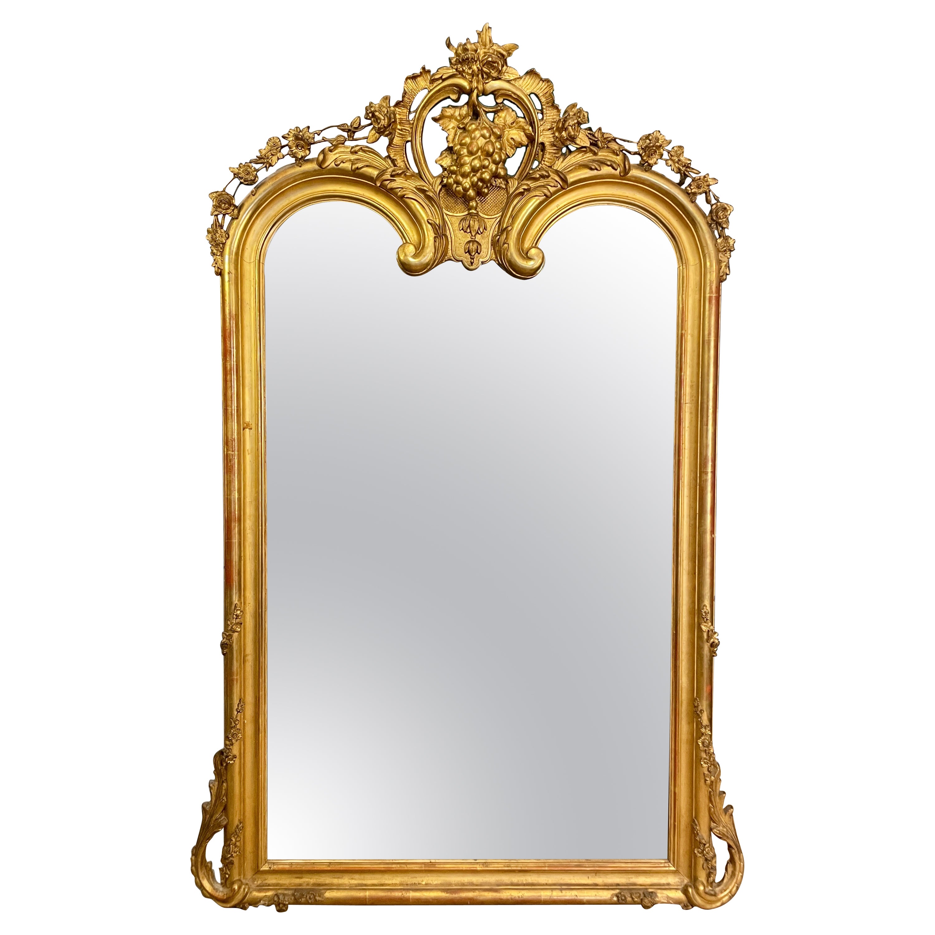 Un Antique French in stile Luigi XV  Specchio dorato