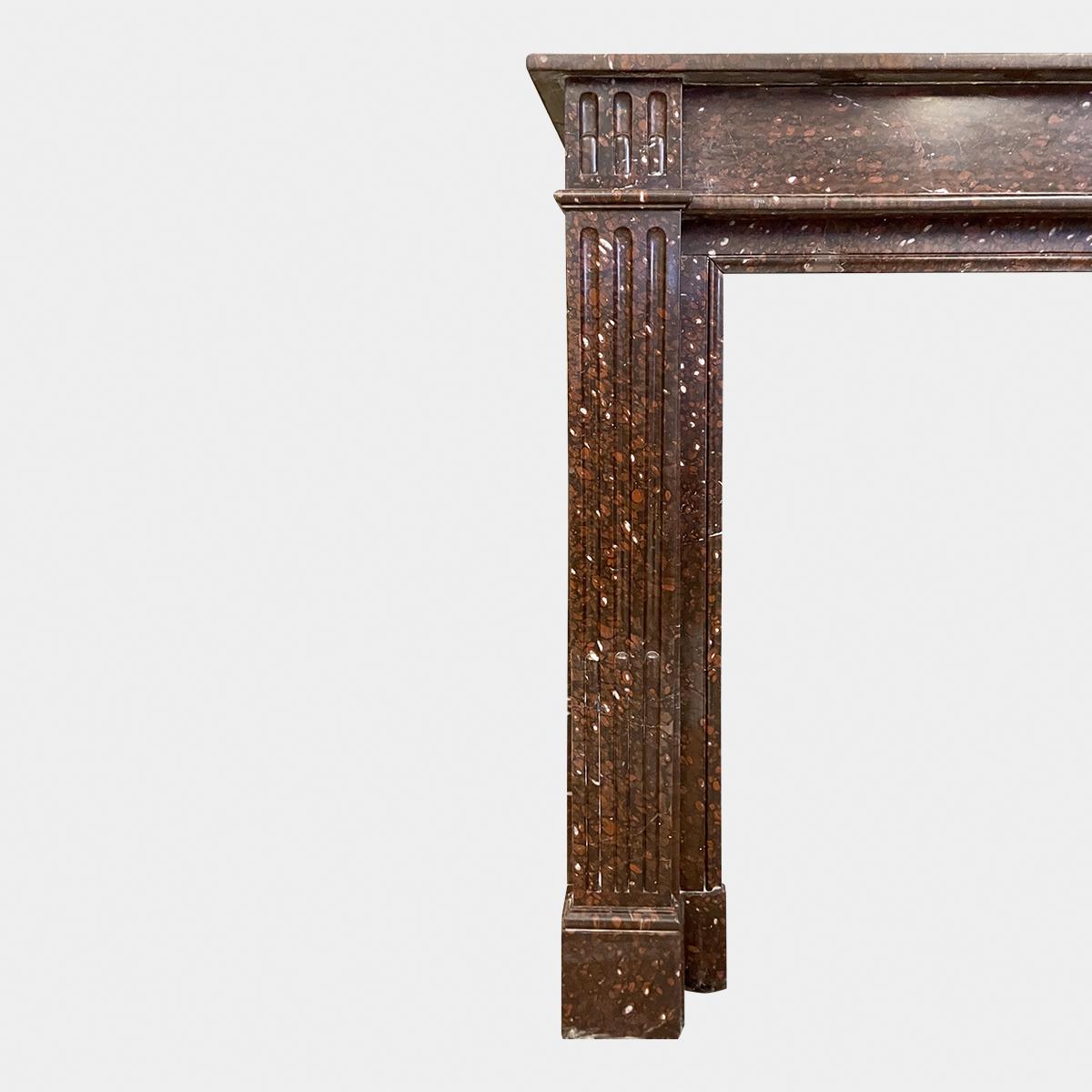 Hand-Carved Antique French Louis XVI Style Fireplace Mantel