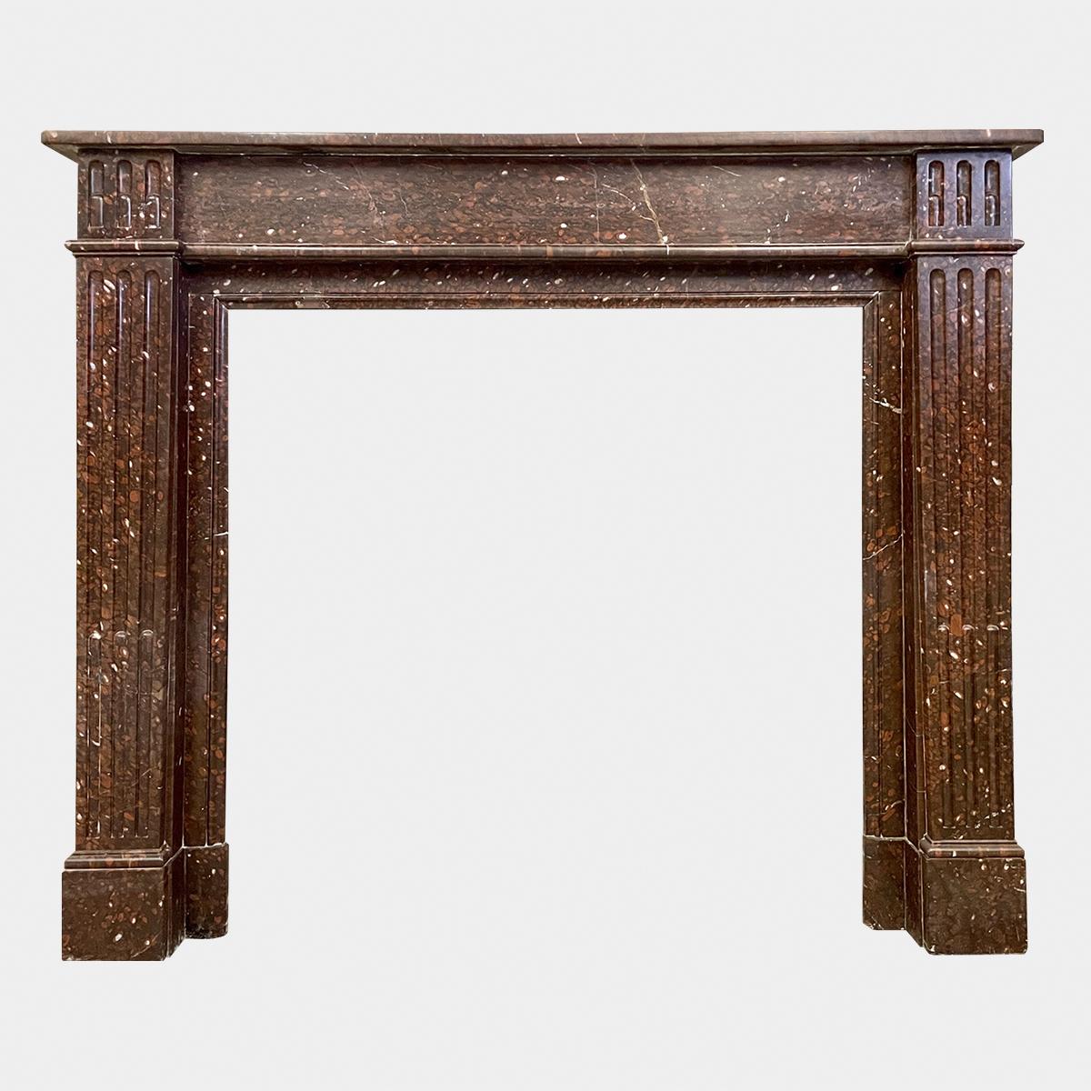 Mid-19th Century Antique French Louis XVI Style Fireplace Mantel