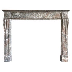 Antique French Marble Louis XVI Style Fireplace Mantel