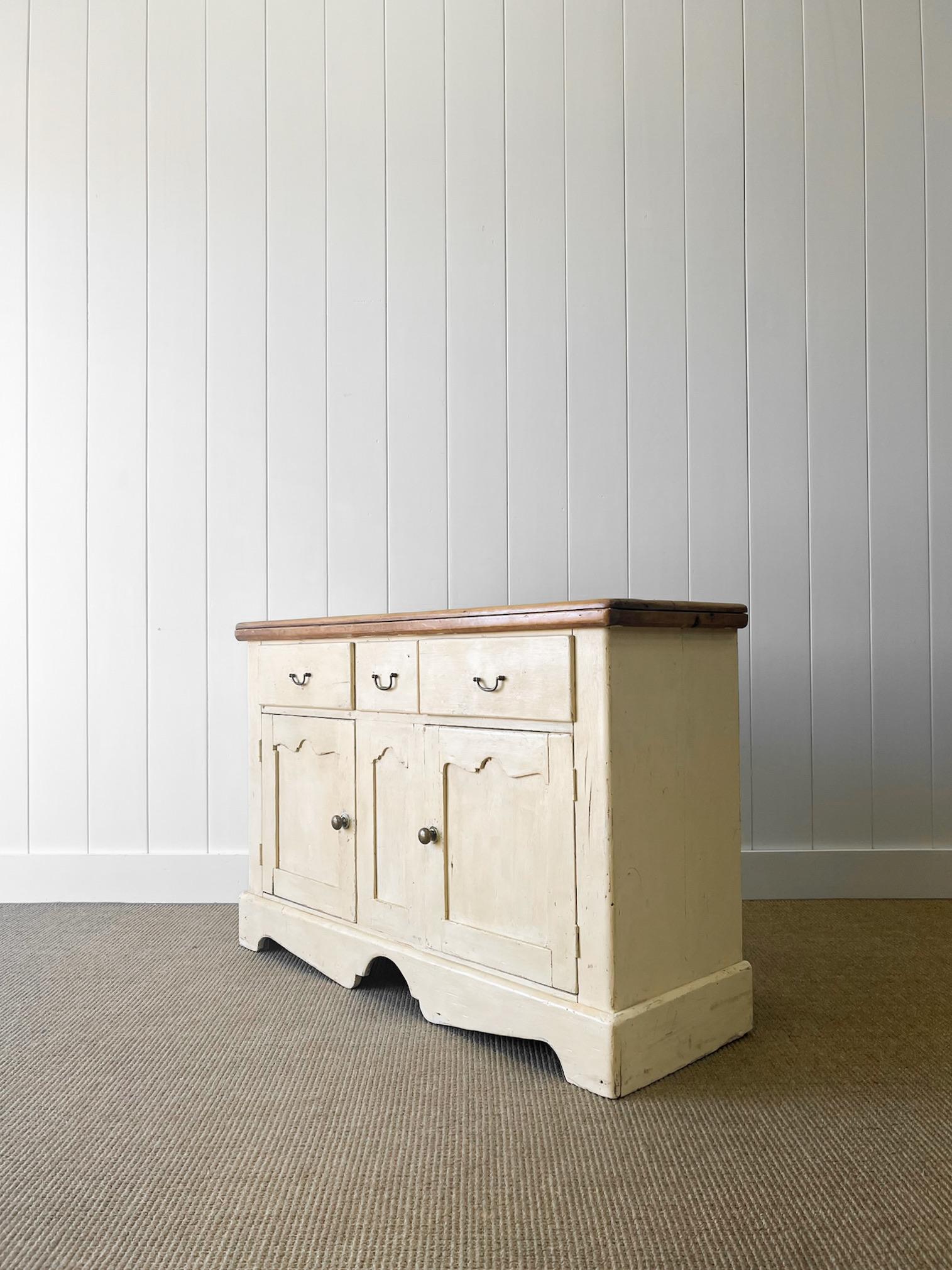 Country An Antique French Painted Sideboard For Sale