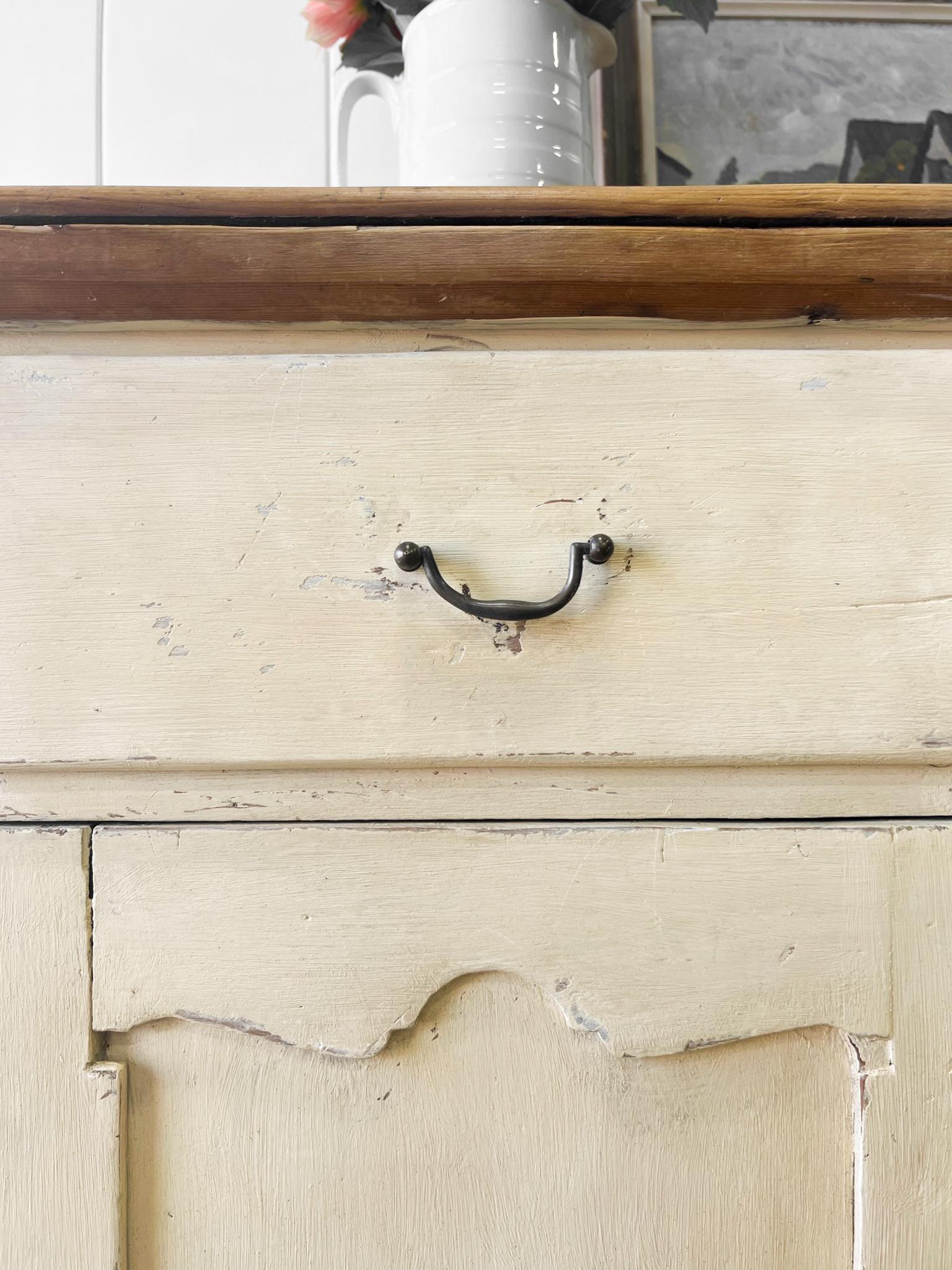 Pine An Antique French Painted Sideboard For Sale