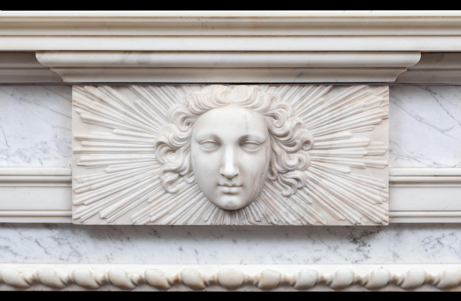 English Antique George II Period Marble Mantelpiece in the Manner of William Kent For Sale