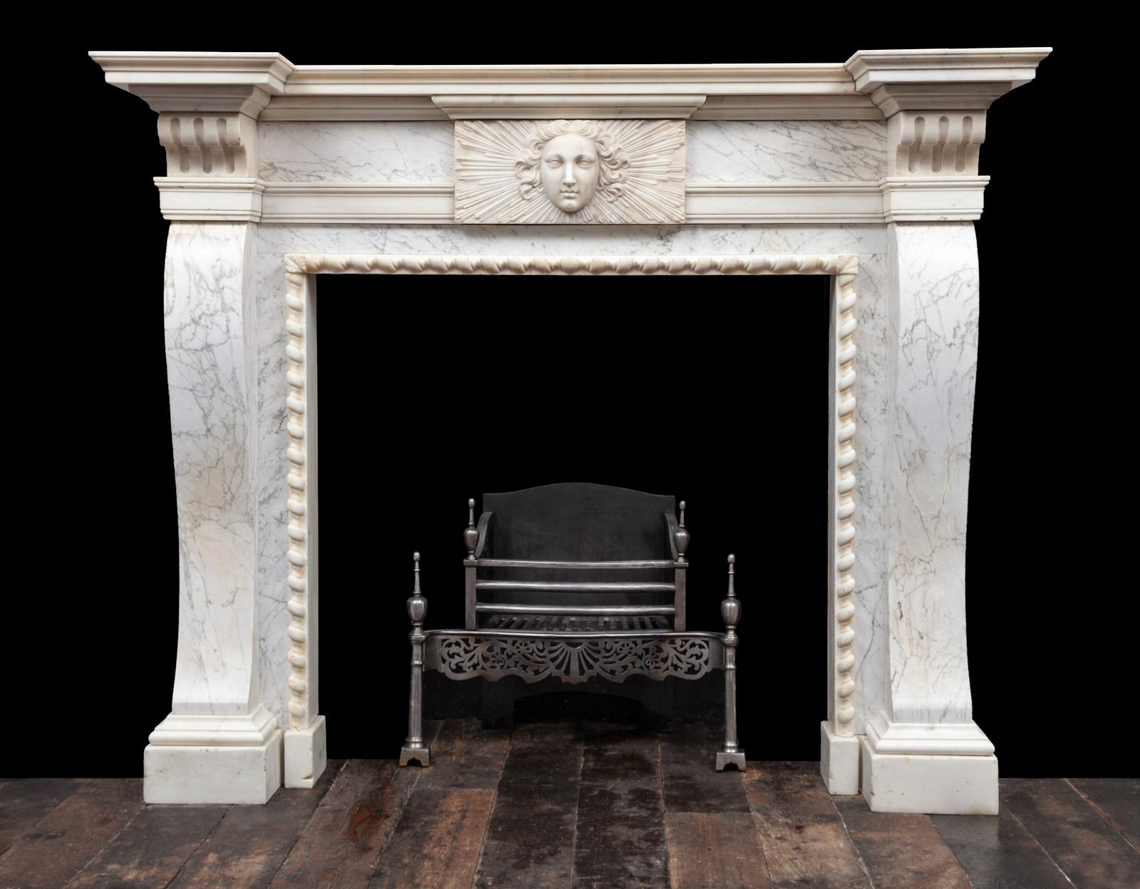Antique George II Period Marble Mantelpiece in the Manner of William Kent In Good Condition For Sale In Tyrone, Northern Ireland