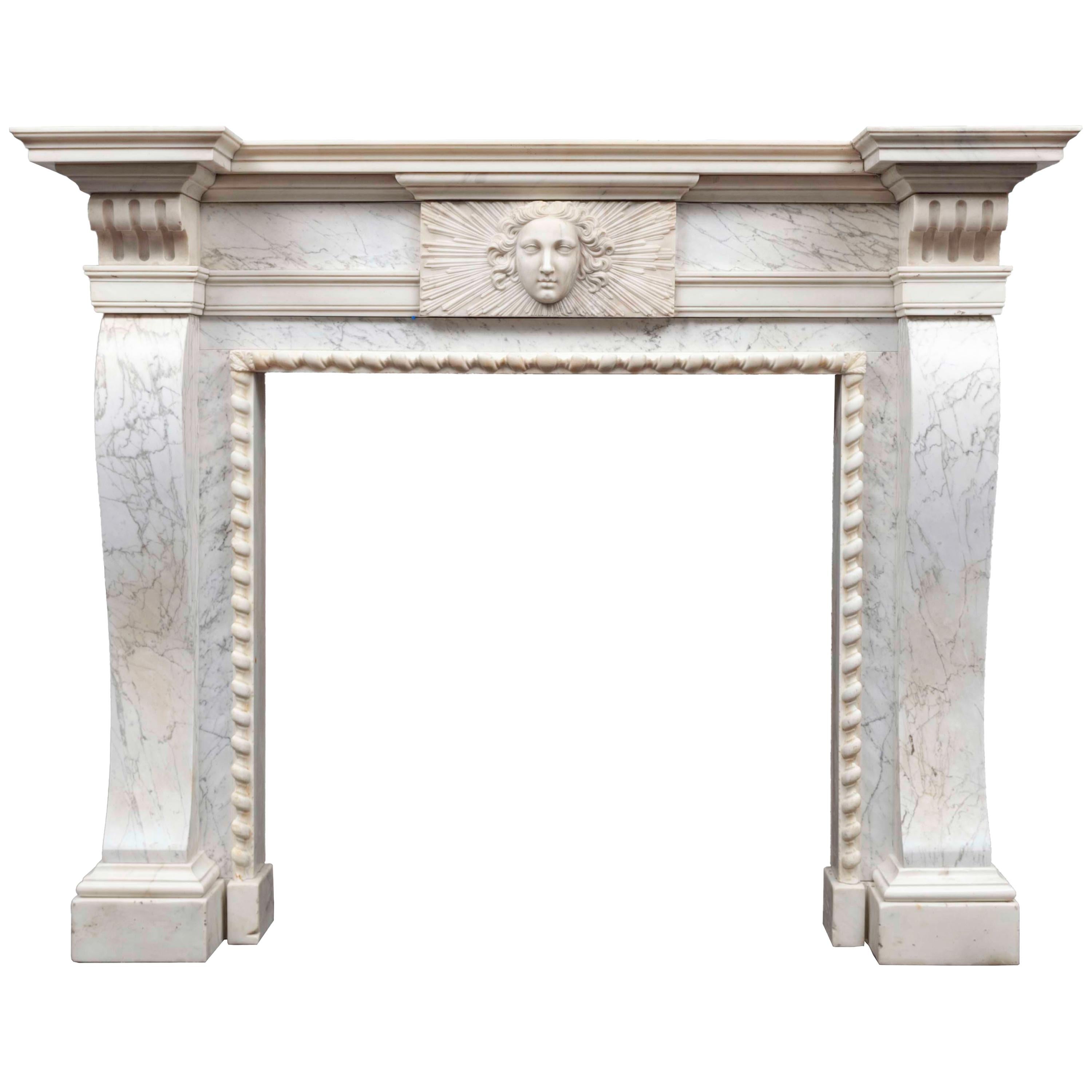 Antique George II Period Marble Mantelpiece in the Manner of William Kent