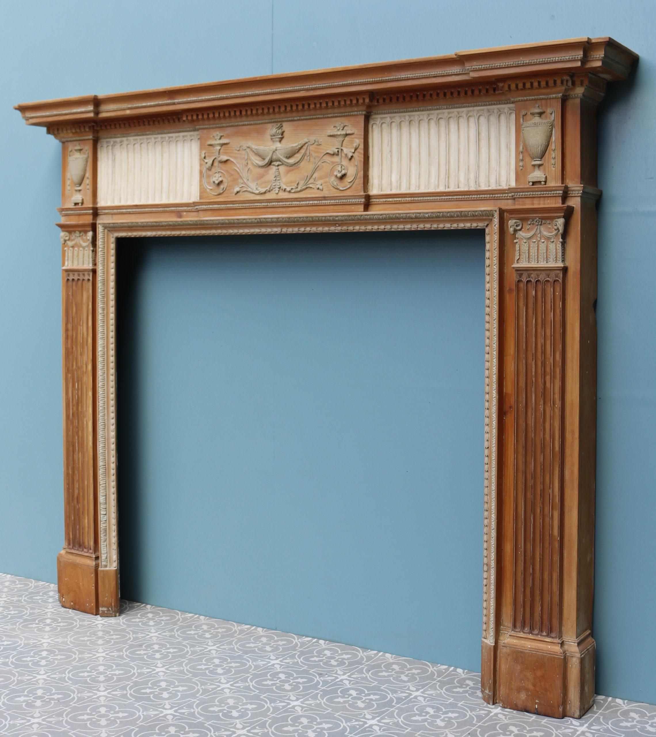 Composition An Antique Georgian Neoclassical Style Fire Mantel For Sale