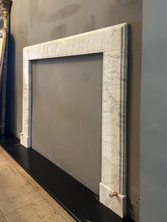An Antique Georgian Style Calacatta Marble Fireplace Surround