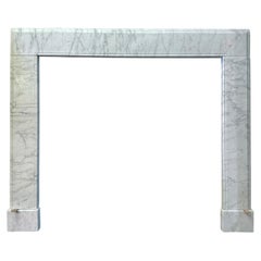An Antique Georgian Style Calacatta Marble Fireplace Surround