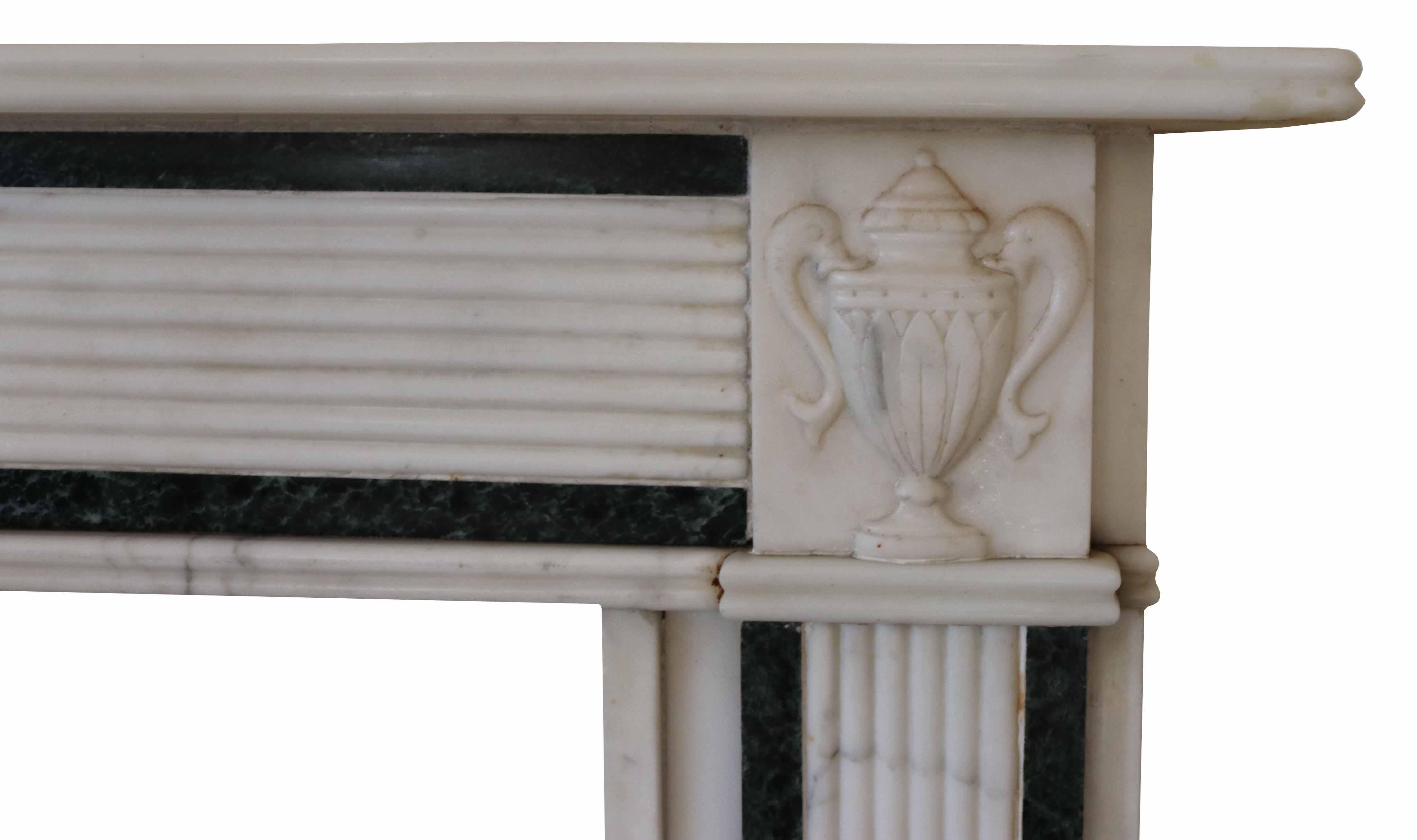 English An Antique Georgian Style Marble Fire Surround