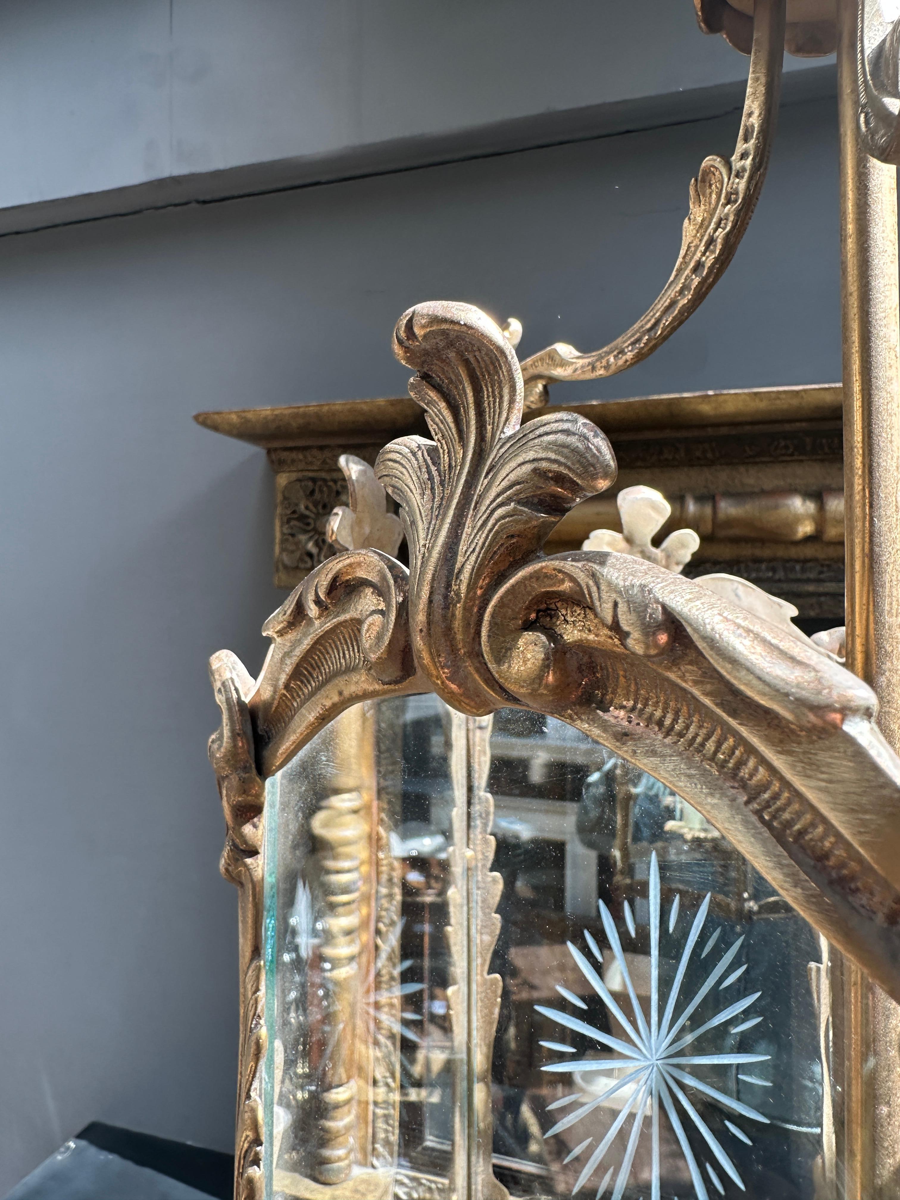 Ancien bronze doré français  Lanterne Rococo en vente 7