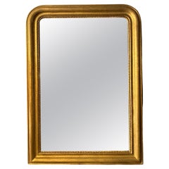 An Antique Gold Gilt Domed Top French Mirror