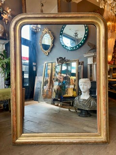 An Antique Gold Gilt French Louis Philippe Mirror