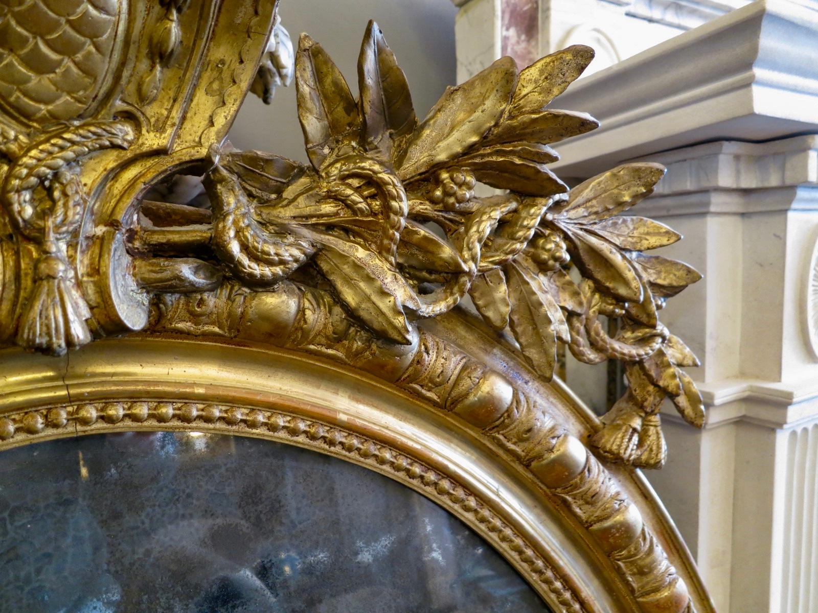 antique oval mirror