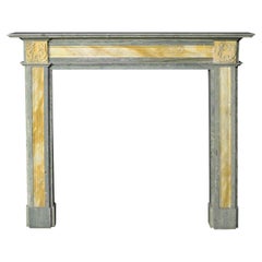 Antique Green and Sienna Marble Fireplace Mantel