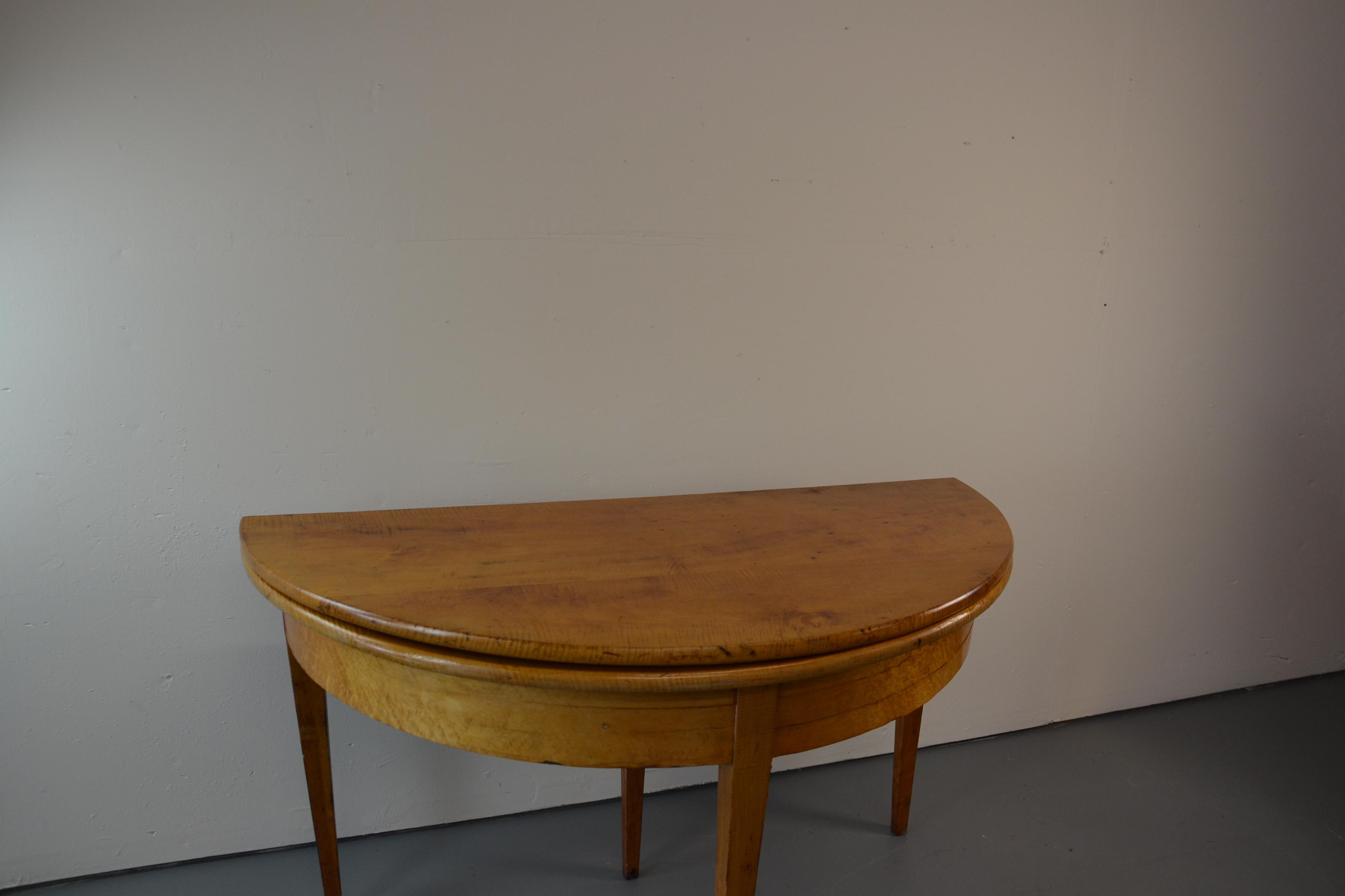 Table à cartes ancienne Hepplewhite Demi Lune/Table à cartes, vers 1800 Bon état à Pomona, CA