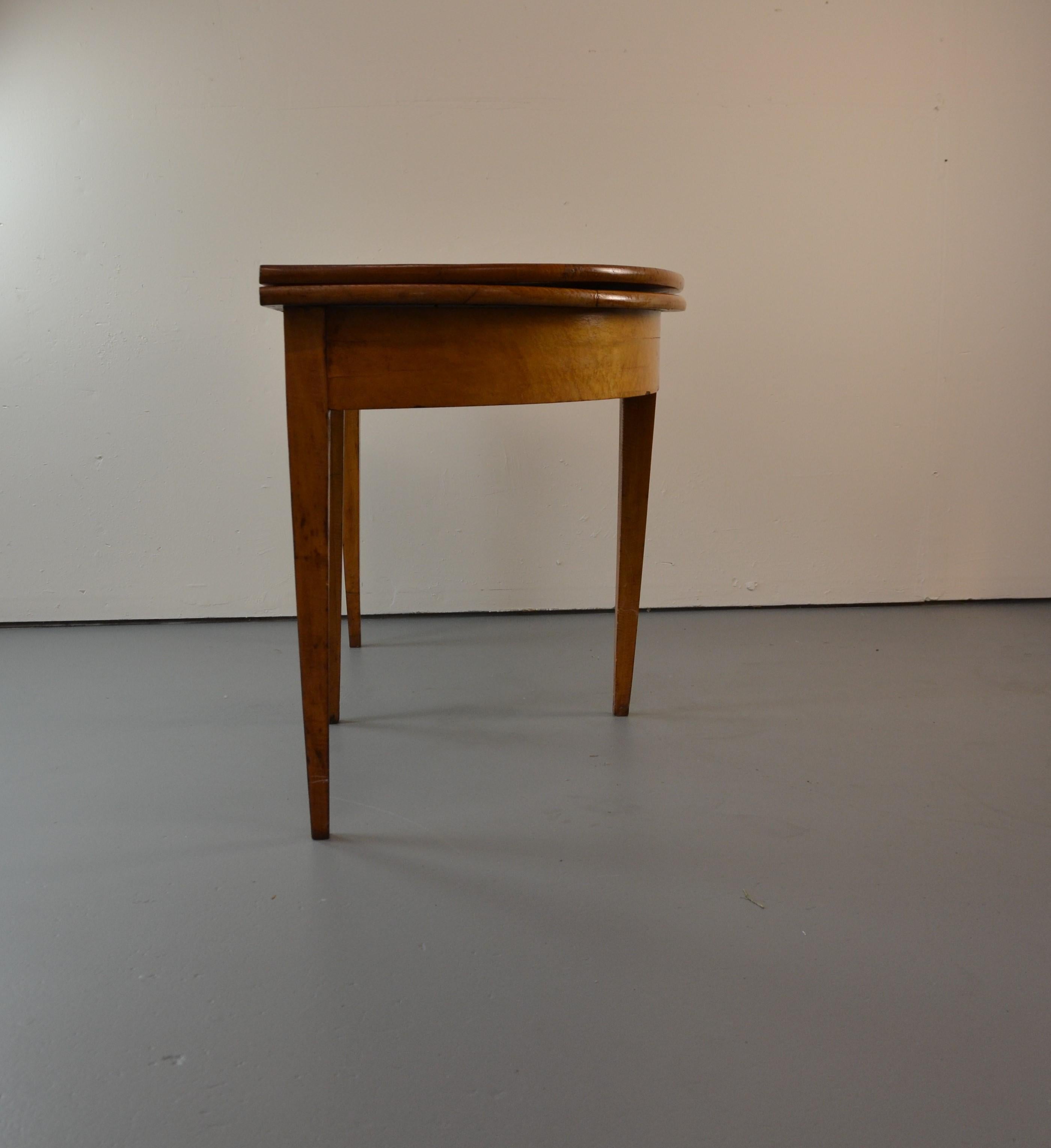 Table à cartes ancienne Hepplewhite Demi Lune/Table à cartes, vers 1800 1