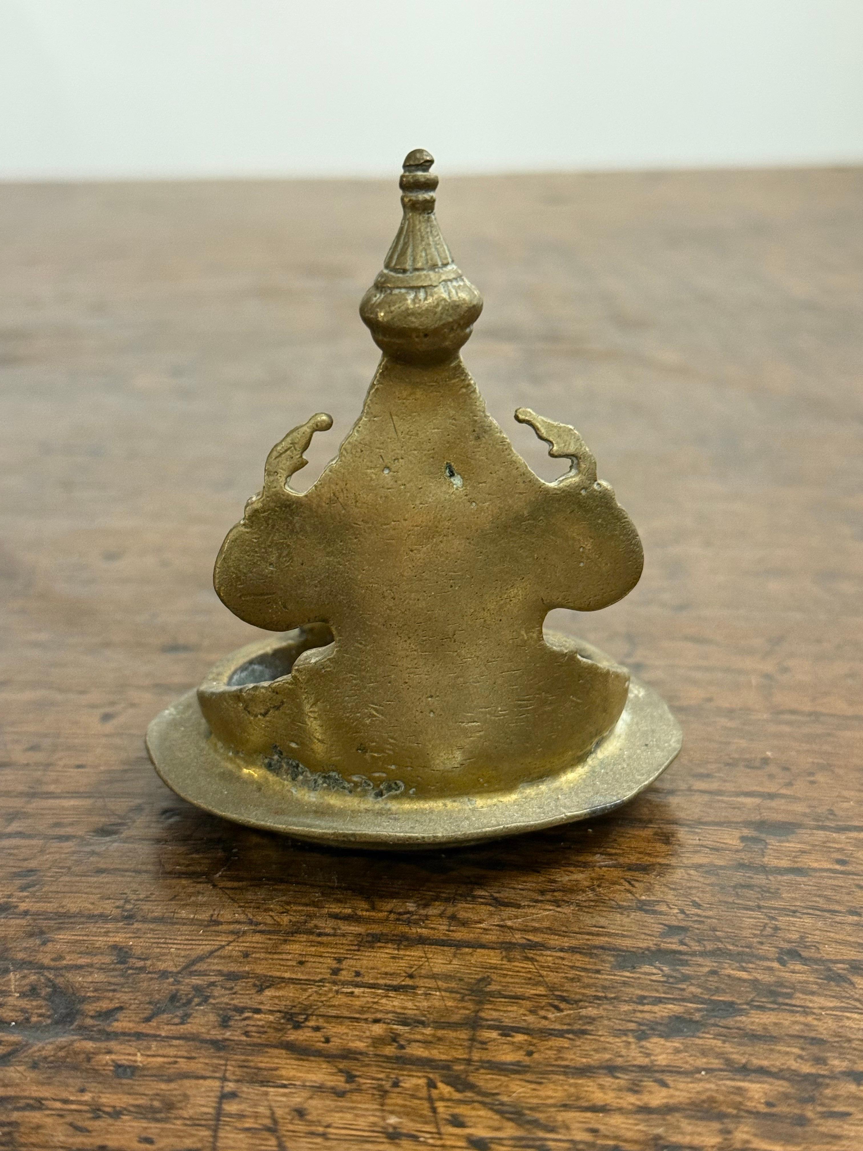 Bronzo Antica lampada Shiva indiana in bronzo, XIX secolo in vendita