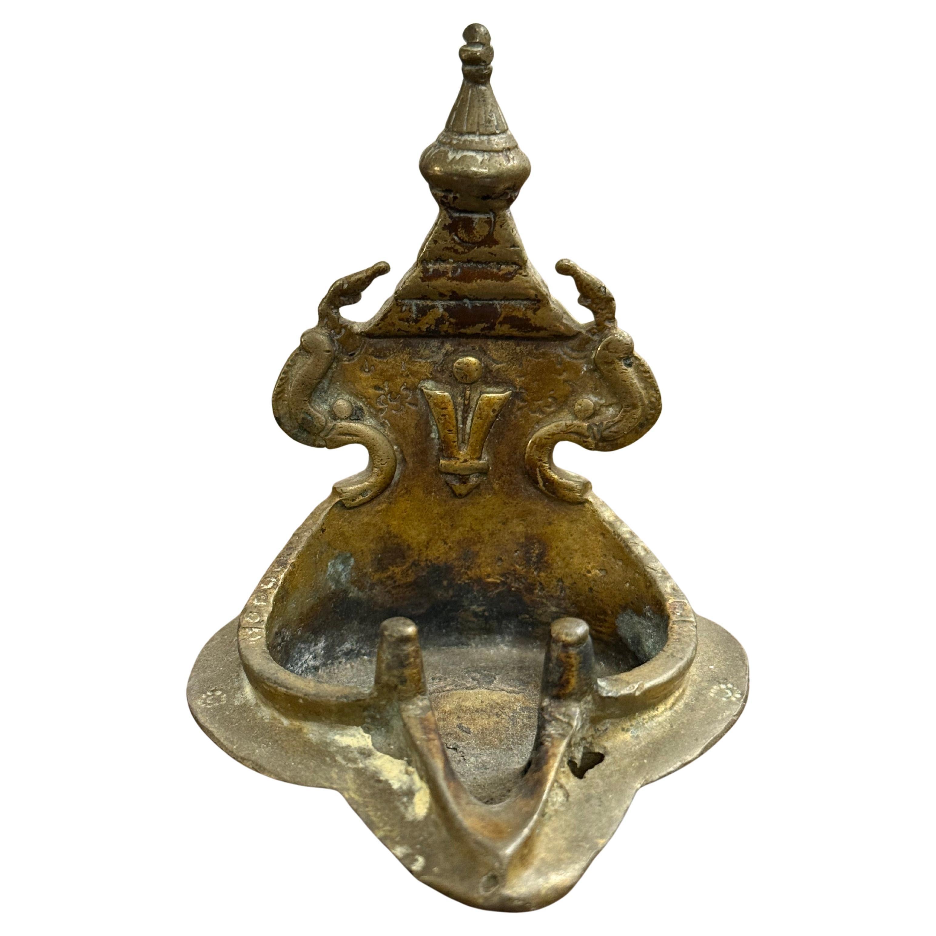 An Antique Indian Bronze Shiva Lamp, 19th Century