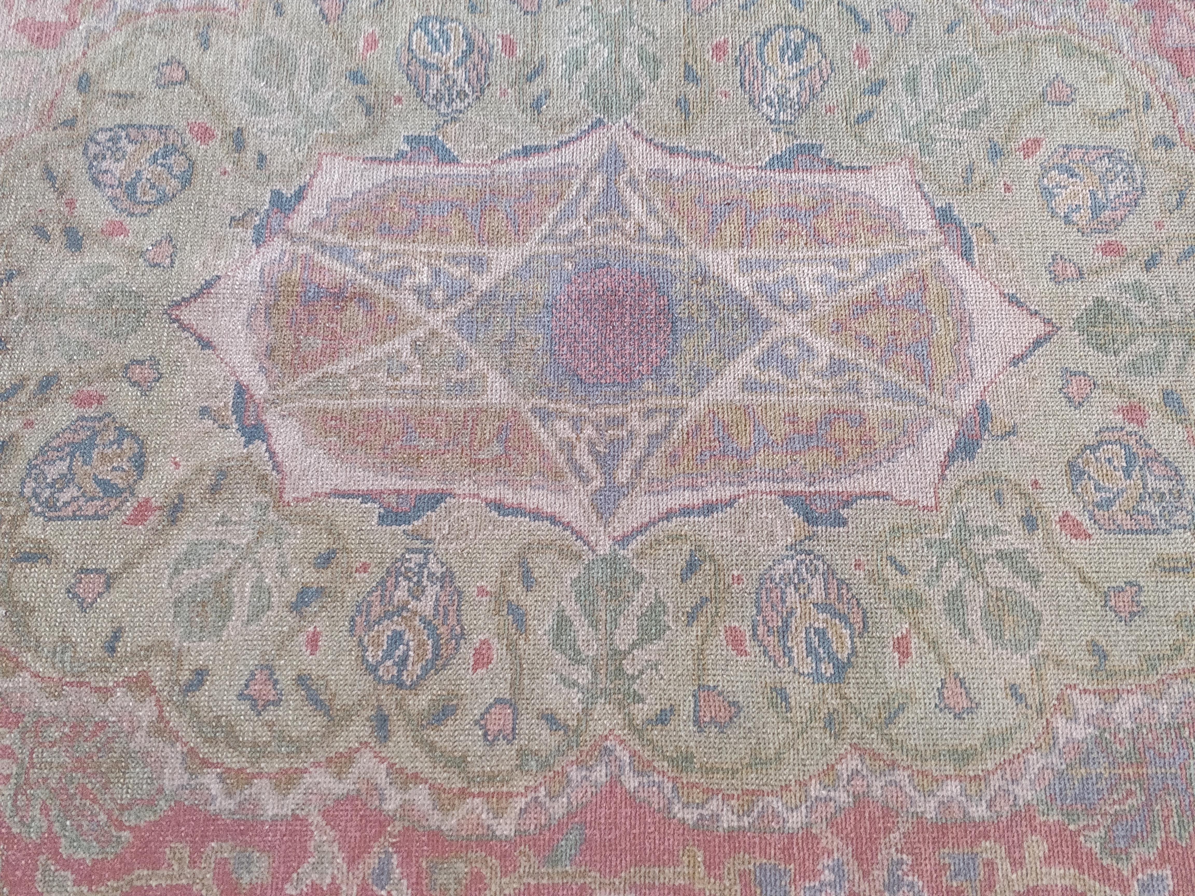 Art Nouveau Antique Israel Bezalel Carpet with Judaica Symbols For Sale