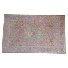 Antique Israel Bezalel Carpet with Judaica Symbols