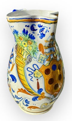 An Antique Italian Glazed Pottery Jug from the Montelupo Fiorentino factory
