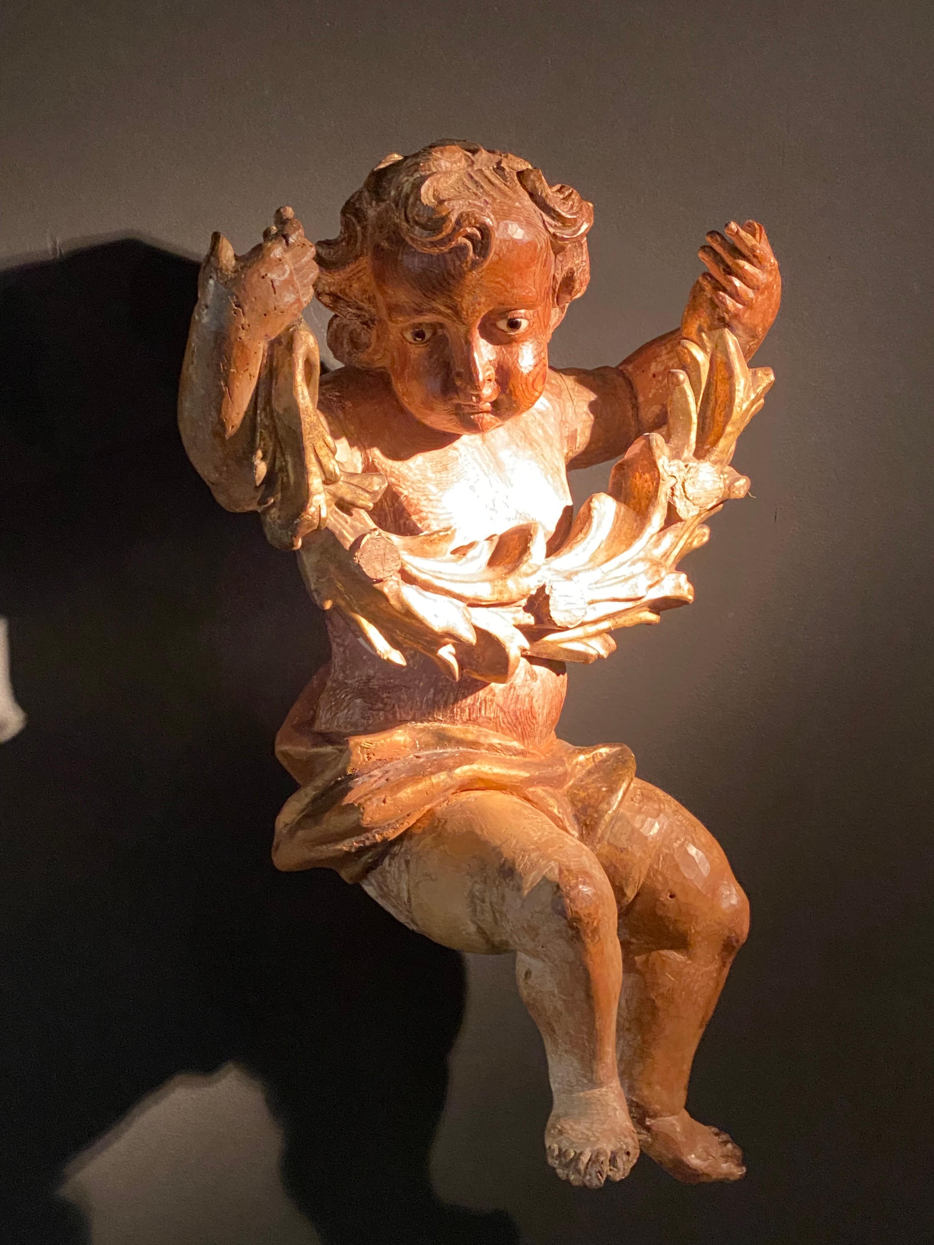 Ancien Putto italien en bois en vente 6