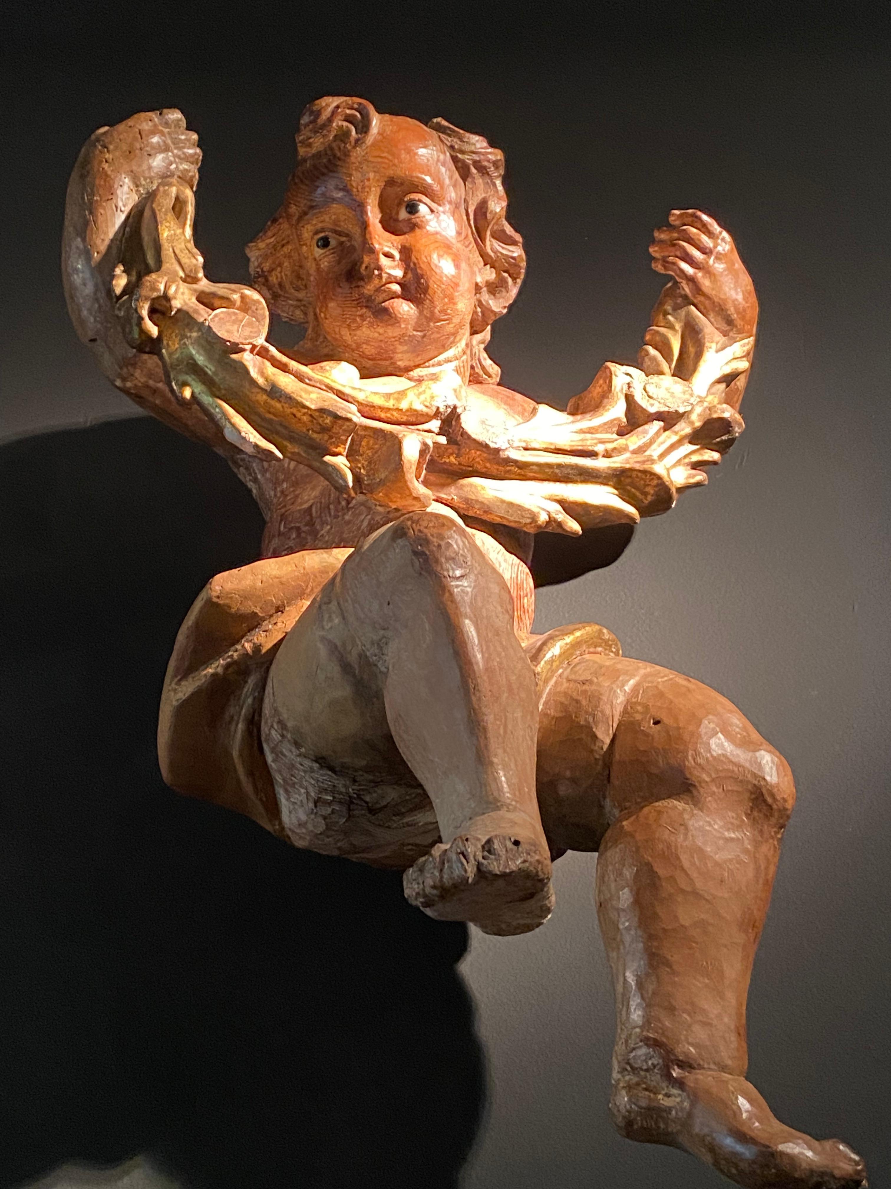 Ancien Putto italien en bois en vente 9
