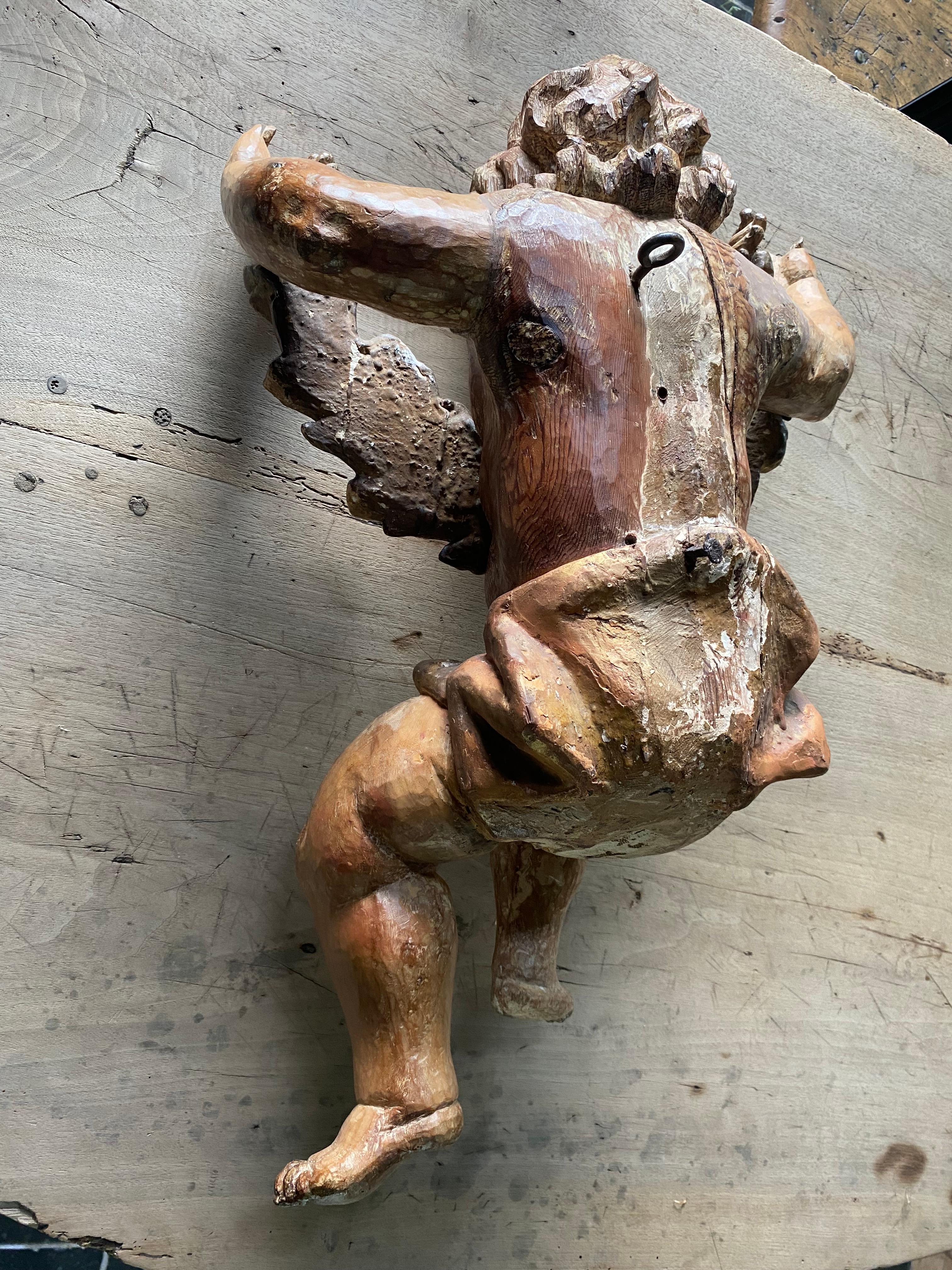 Ancien Putto italien en bois en vente 11