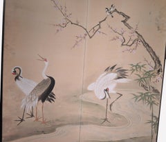 Antique Japanese 6-Panel 'Byobu' Screen