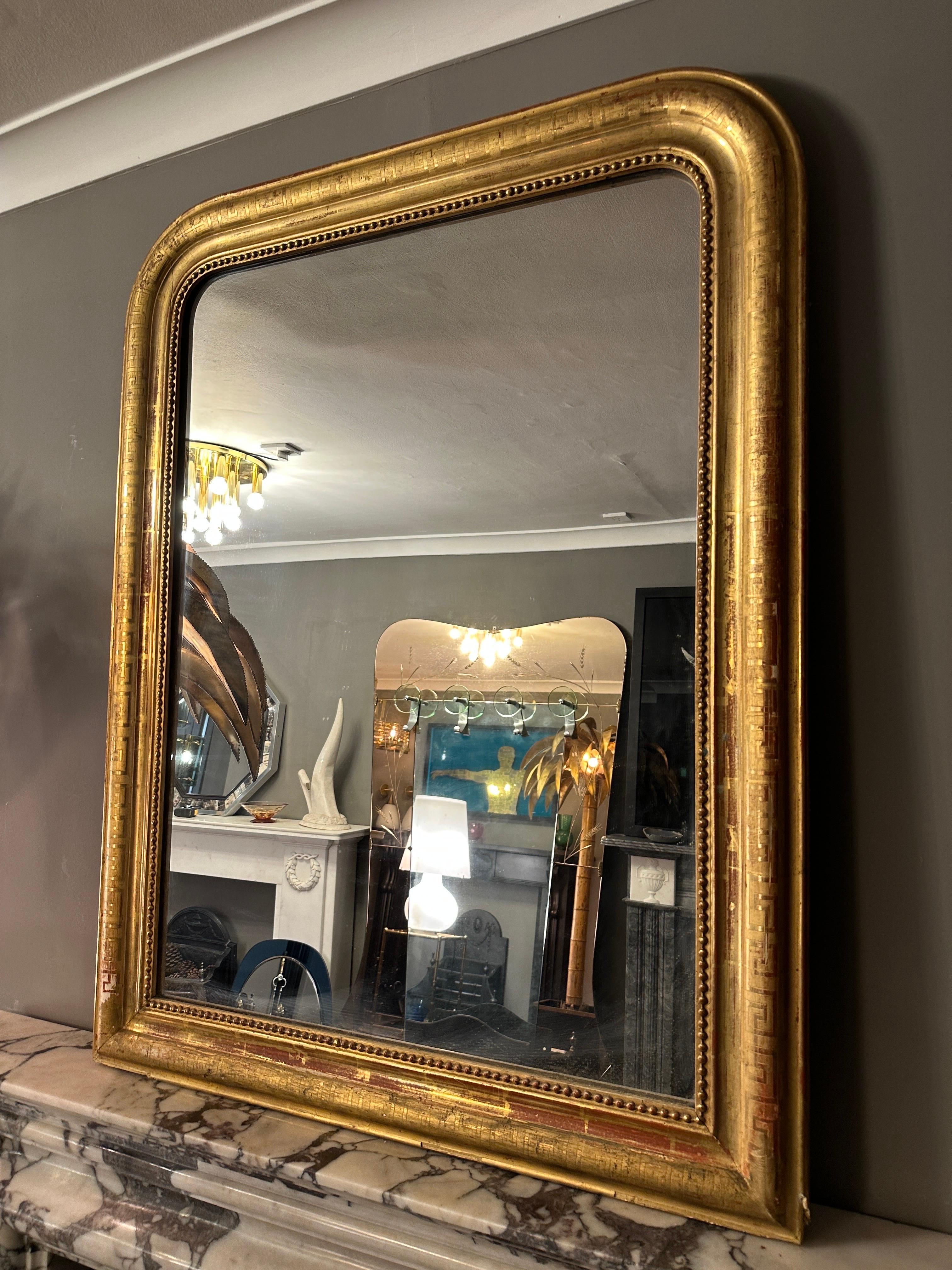 An Antique Louis Philippe  French Gold Gilt Mirror   In Good Condition In London, GB