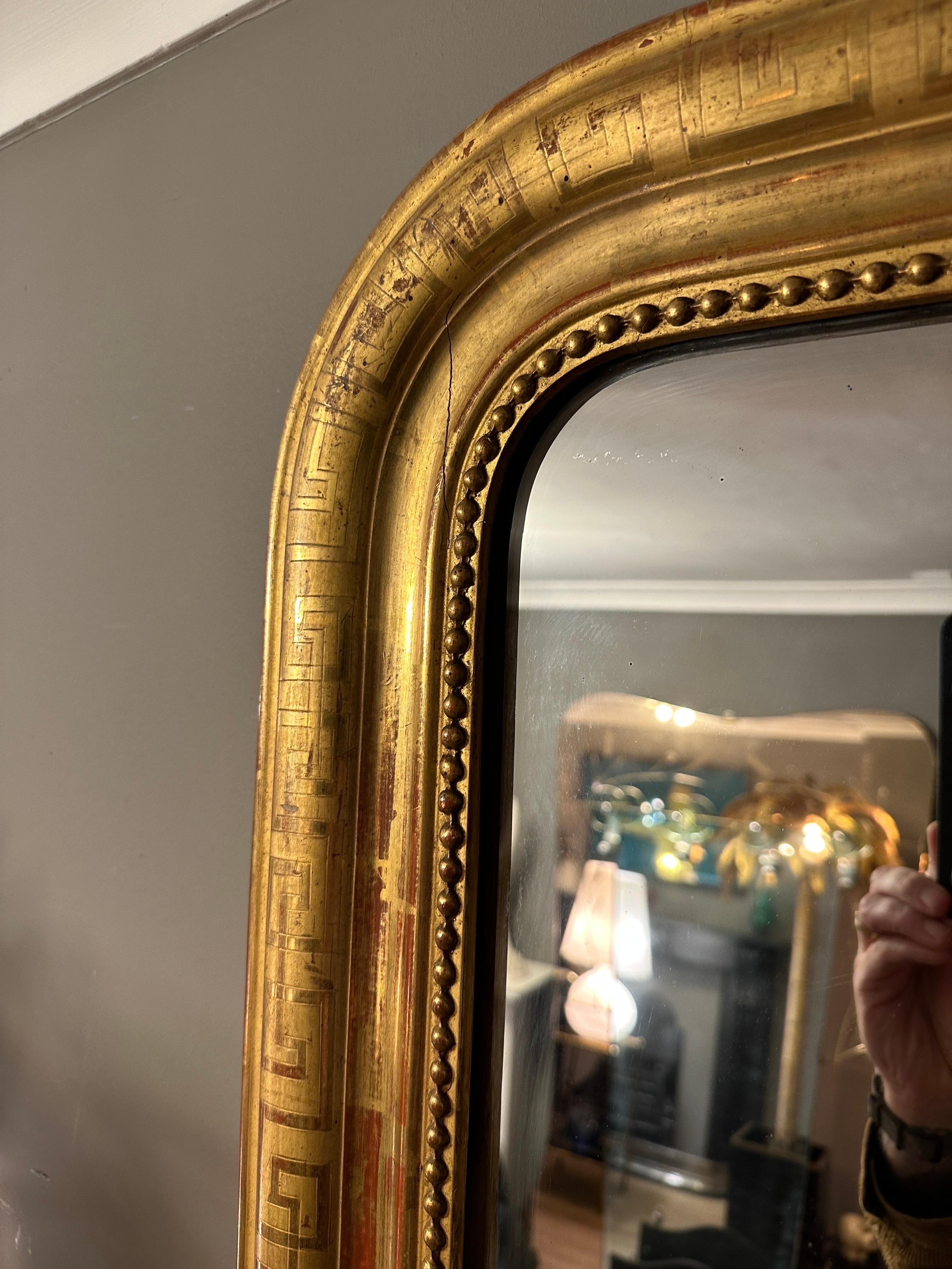 An Antique Louis Philippe  French Gold Gilt Mirror   2