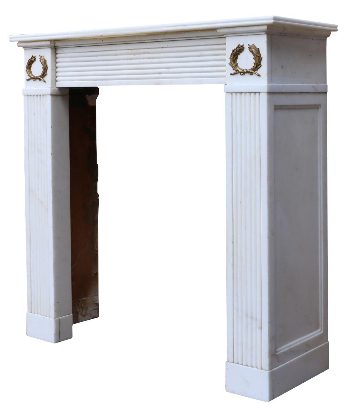 Antique Louis Philippe Marble Fire Mantel In Good Condition For Sale In Wormelow, Herefordshire