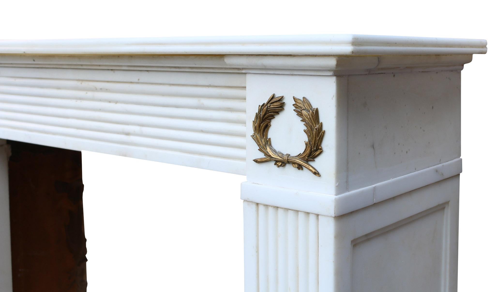 19th Century Antique Louis Philippe Marble Fire Mantel For Sale