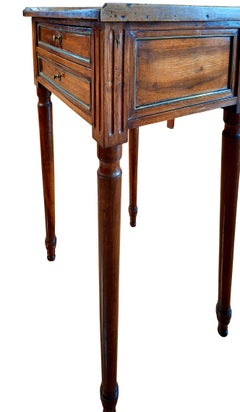 An Antique Louis XVI-style, Two-drawer Bedside Table